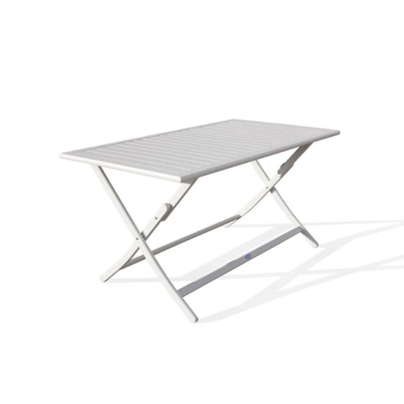Table de jardin pliante MARIUS 140x80cm Gris métal en aluminium - CITY GARDEN