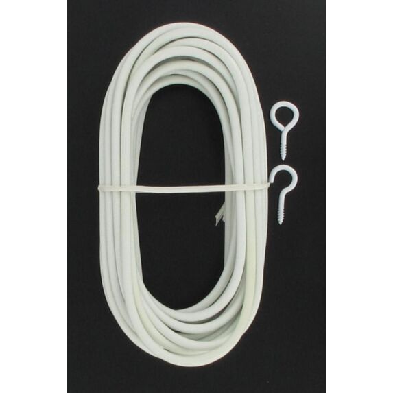 Tringle ressort gaine 5 m - blanc