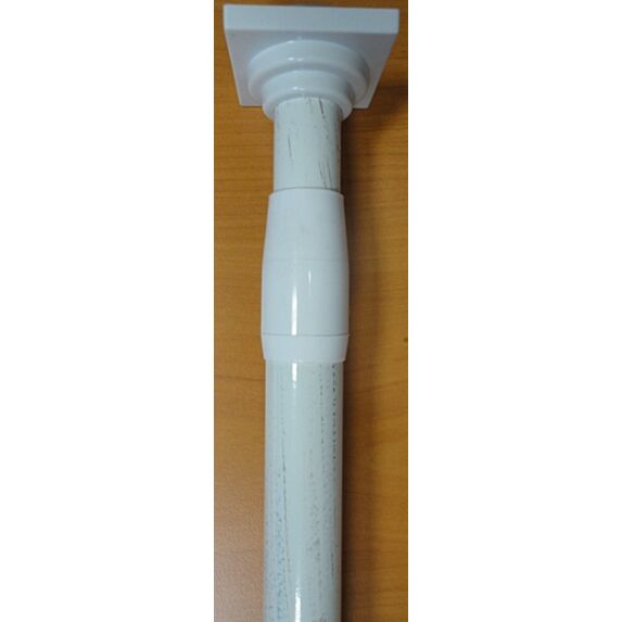 Tringle extensible entre-murs ⌀ 22 70-120 cm - blanc et or