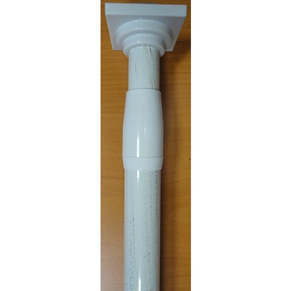 Tringle extensible entre-murs ⌀ 22 110-200 cm - blanc et or