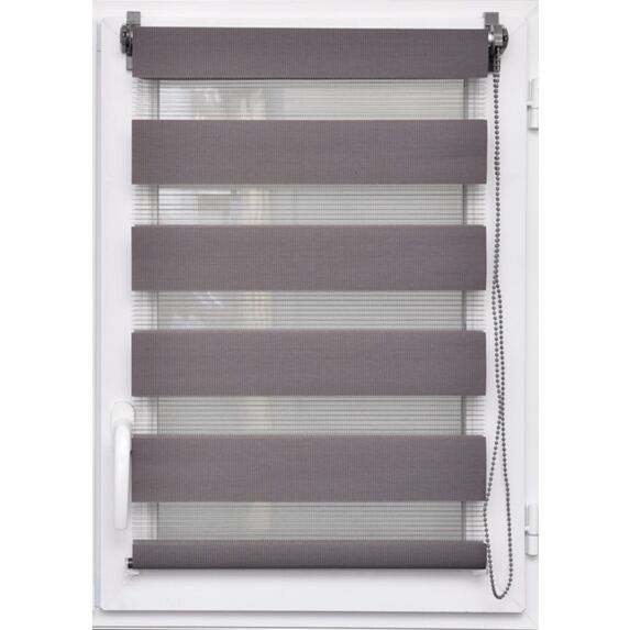 Store enrouleur Jour/Nuit 45x90cm gris beton - LUANCE