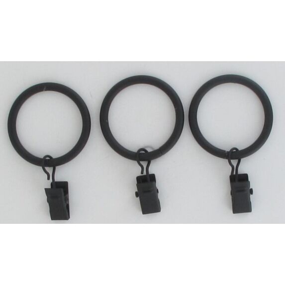Lot de 8 Anneau à pince ⌀ 20 - noir mat
