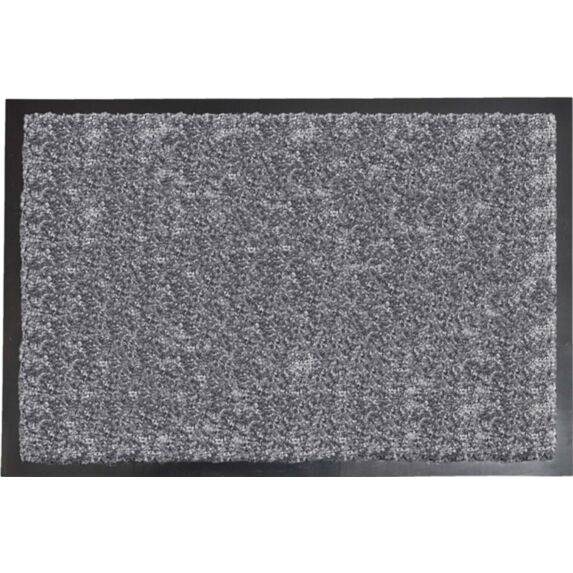 Tapis Baptiste polyamide/PVC bleu gris chiné - 120 x 80 