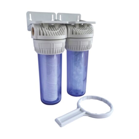 Station Filtre Double Cartouches de Filtration et Anticalcaire - AQUAWATER