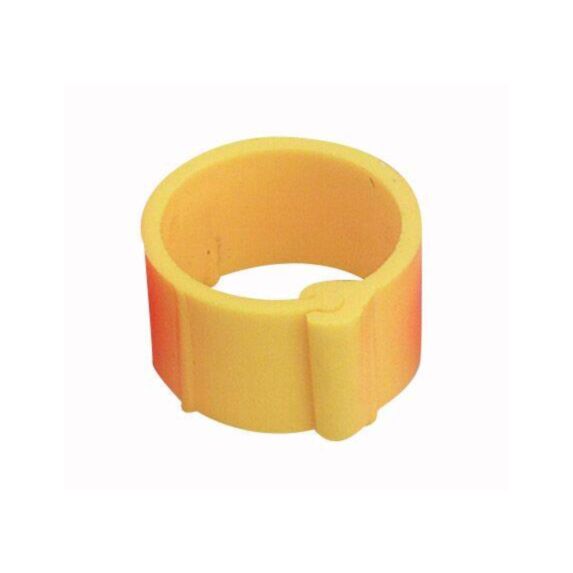 25 Bagues à clips Ø12mm Jaune - CHICK’A