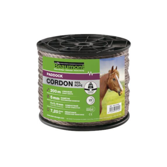 Cordon marron 5mm/200 m Paddock - BEAUMONT