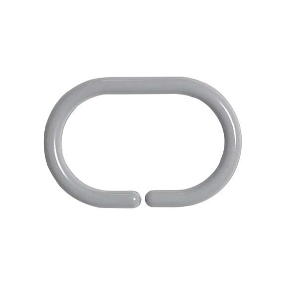 12 anneaux rideau de douche polypropylène gris perle - TENDANCE