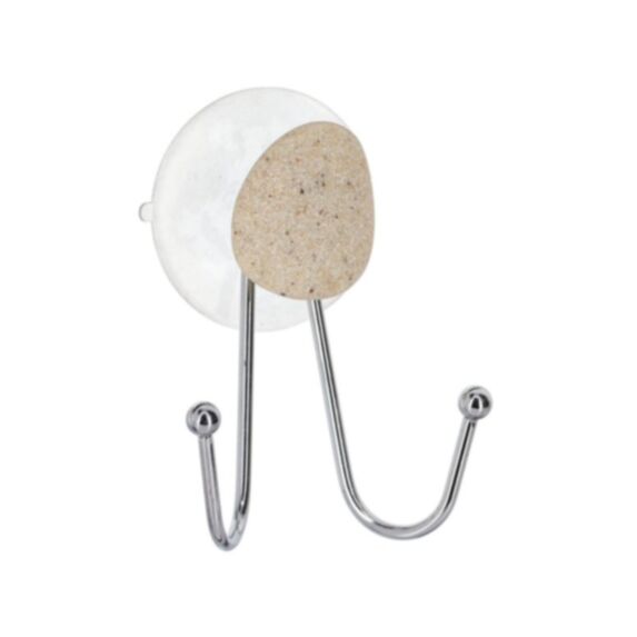 Double crochet métal galet sur ventouse - TENDANCE