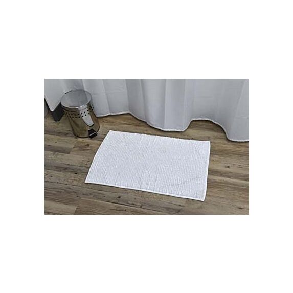 Tapis microfibre boules 45 x 75 cm blanc