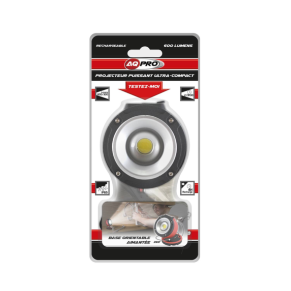 Mini-projecteur mobile ultra-compact rechargeable 600 lumens