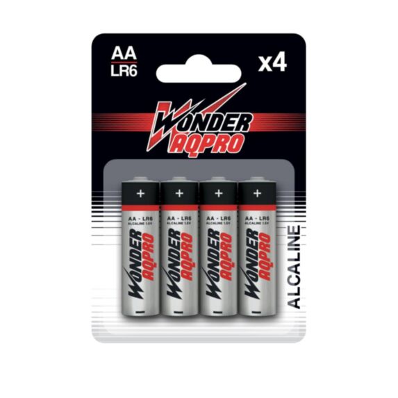 4 piles Alcalines AA / LR6 1,5V Wonder