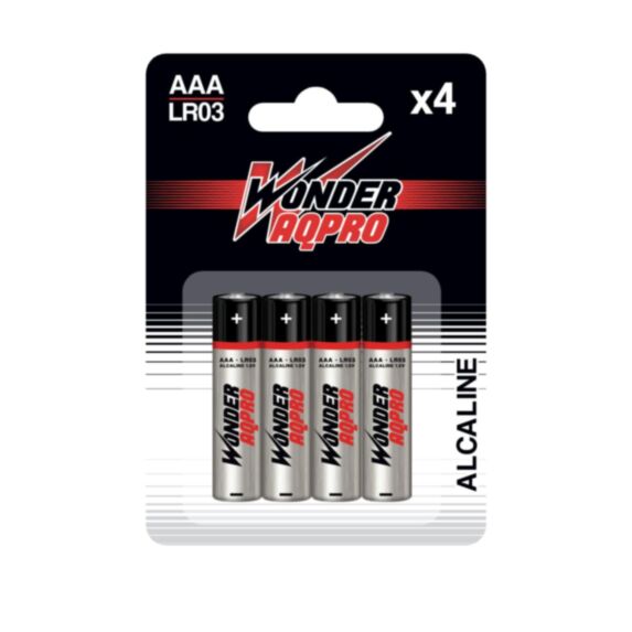 4 piles Alcalines AAA / LR03 1,5V Wonder
