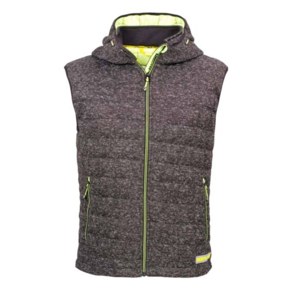 Gilet Teddy L noir/jaune fluo