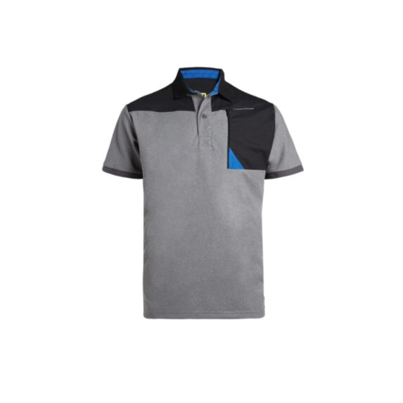 Polo Horten noir/gris chiné 3XL - NINE WORTHS