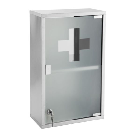 Armoire à pharmacie Genoa - 50 x 30 x 15 cm - Chrome brossé - MP GLASS