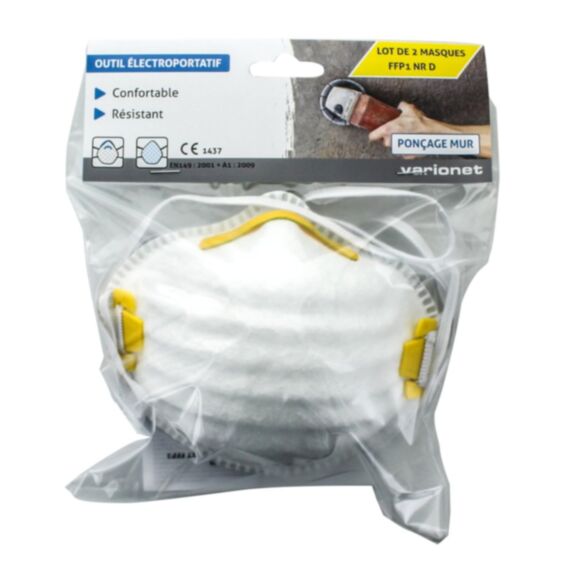 2 Masques respiratoires FFP1 NRD - FFP1-2