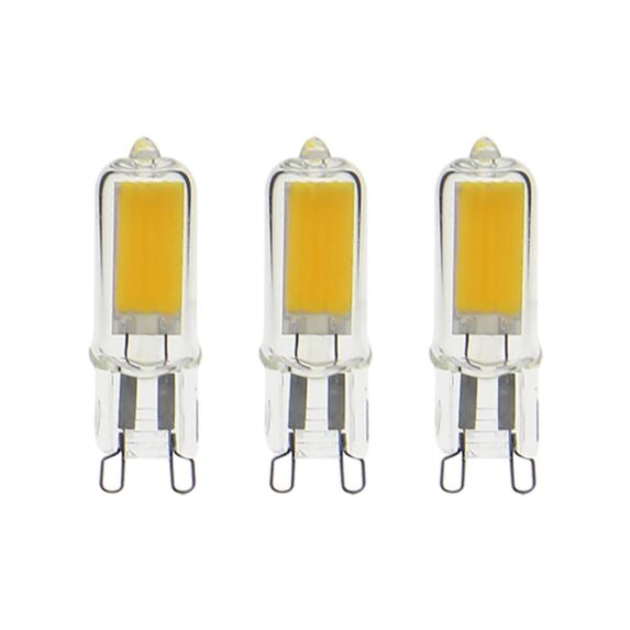 3 ampoules filament G9 200lm 2W blanc chaud - XANLITE