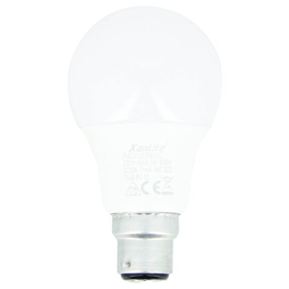 2 ampoules led SMD A60 opaque B22 806lm 60W 2700K blanc chaud