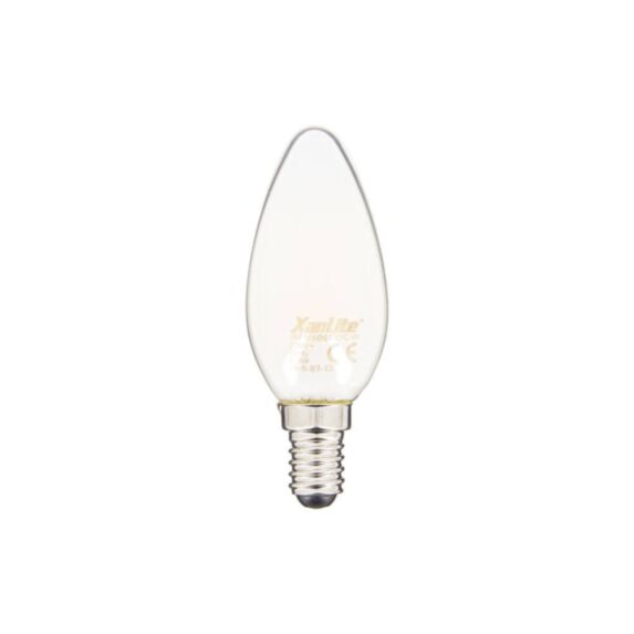 Ampoule filament led E14 flamme opaque 806lm 60W 4000K blanc neutre