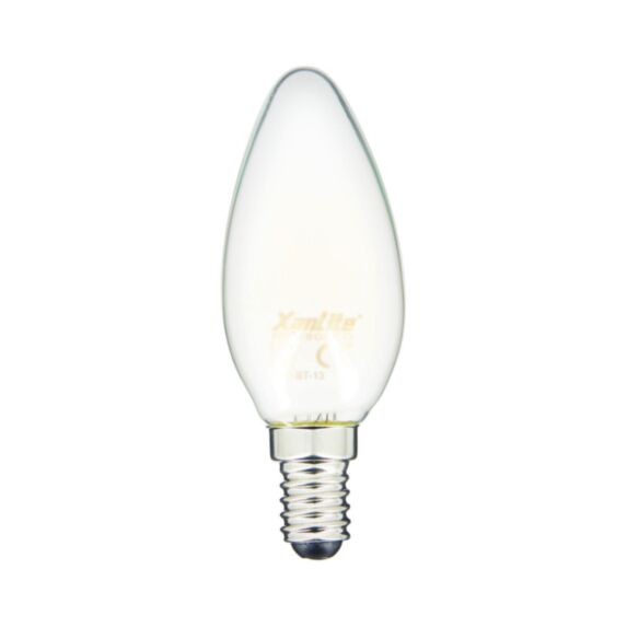 Ampoule filament led Flamme opaque E14470lm 40W 2700K blanc chaud