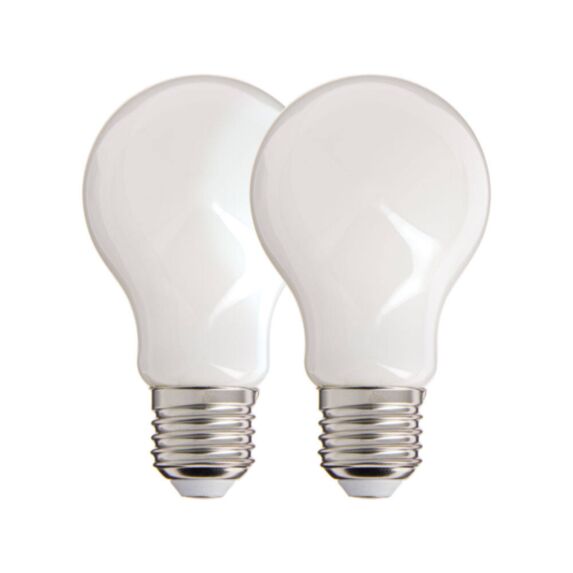 2 ampoules Filament LED A60 Opaque E27 806Lm 60W 4000K Blanc Neutre