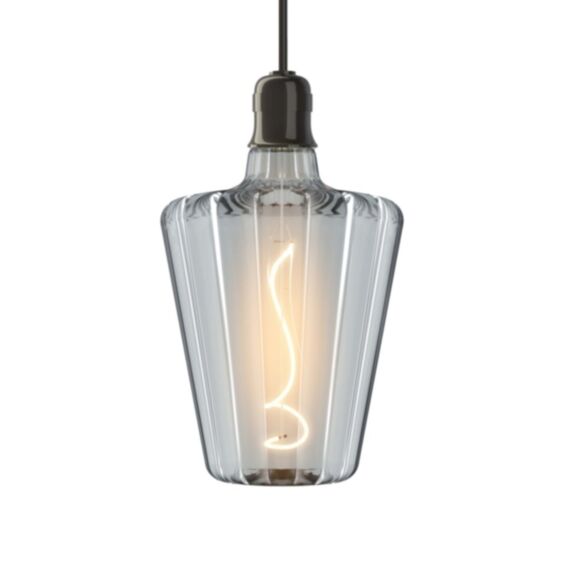 Ampoule Filament LED déco verre ciselé cône E27 300Lm 3000K blanc chaud
