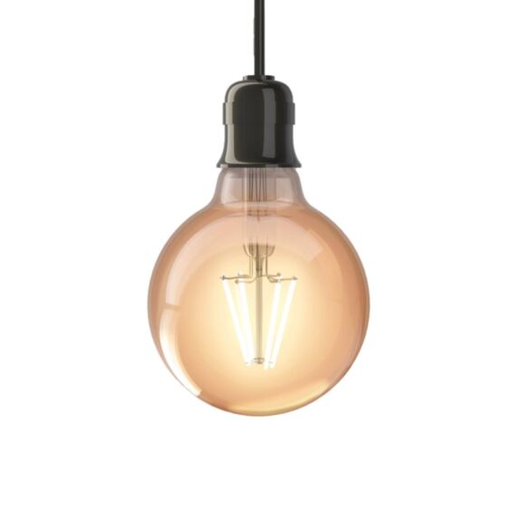 Ampoule Filament LED déco verre ambré G95 E27 1521Lm 1800K blanc chaud