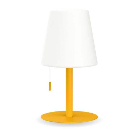 Lampe led à poser rechargeable cône métal jaune IP44 400 LM - XANLITE