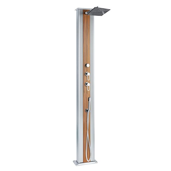 Douche hybride Dada Straight 40L gris/bois - POOLEX