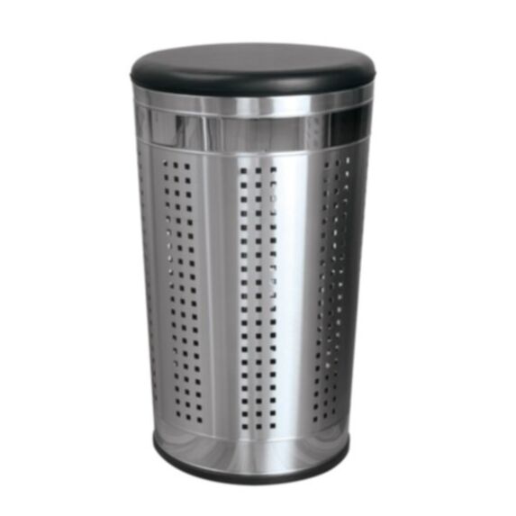Panier à linge avec couvercle coussin Inox 46L - MSV