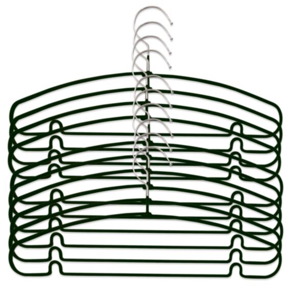 Cintre x10 métal plastifiés noir