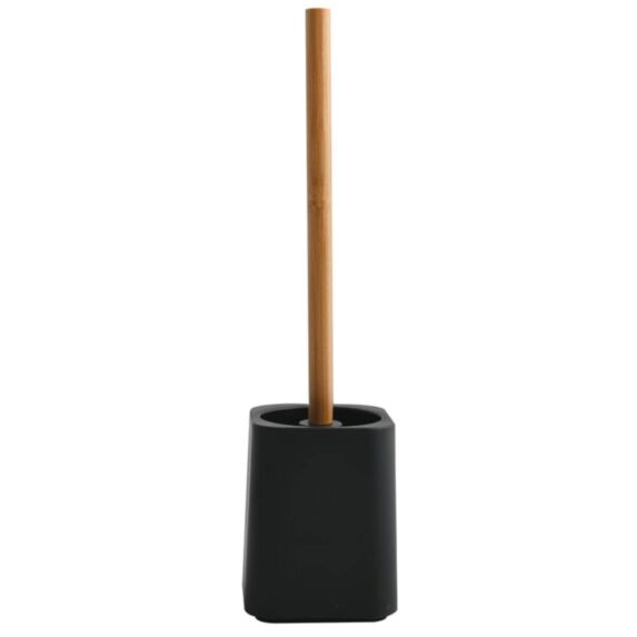 Brosse WC + Support Plastique Kamla Noir - MSV