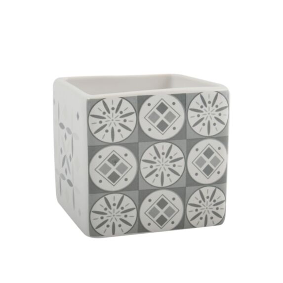 Gobelet salle de bain Evora Céramique Blanc/Gris - MSV