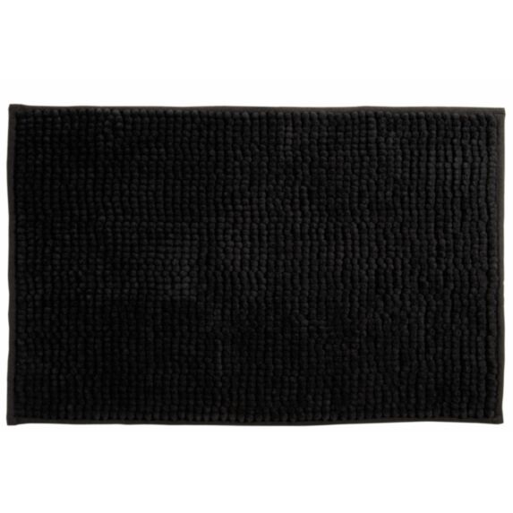 Tapis de bain Chenille 40x60cm noir MSV