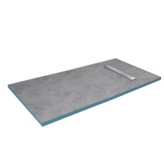 Receveur de douche à carreler 90x140cm recoupable avec bonde caniveau - AURLANE
