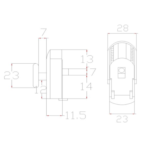 Roulettes x 4 pour cabine, métal/chrome, Ø 23 mm  - AURLANE