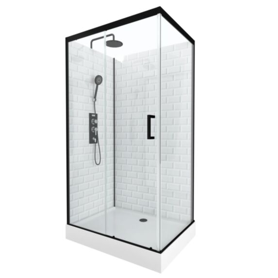 Cabine de douche métro rectangle 80x110x230cm