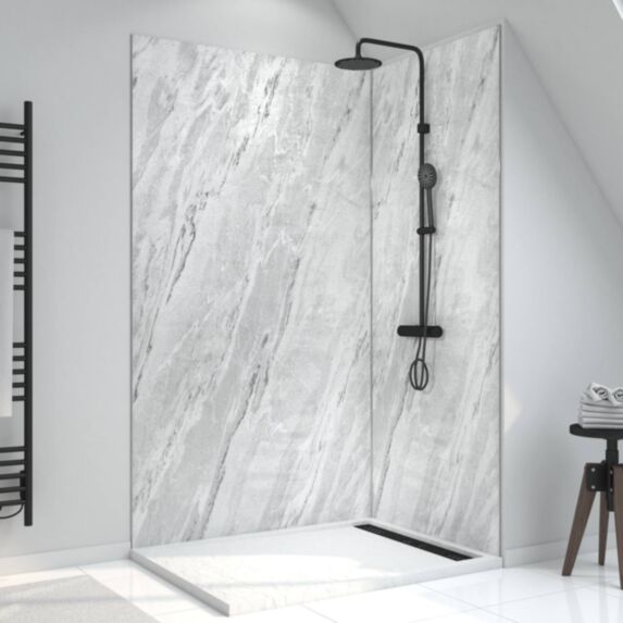 Panneau mural en feuille de pierre naturelle Homestone artic storm 120x210cm