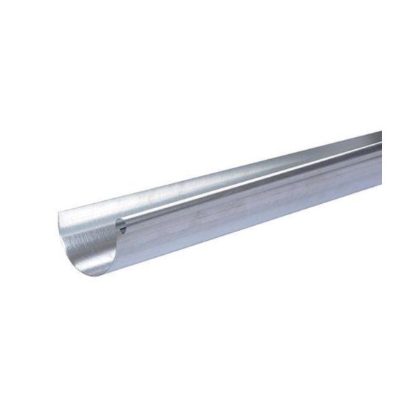 Gouttière demi-ronde dev. 25 acier galvanisé 2m