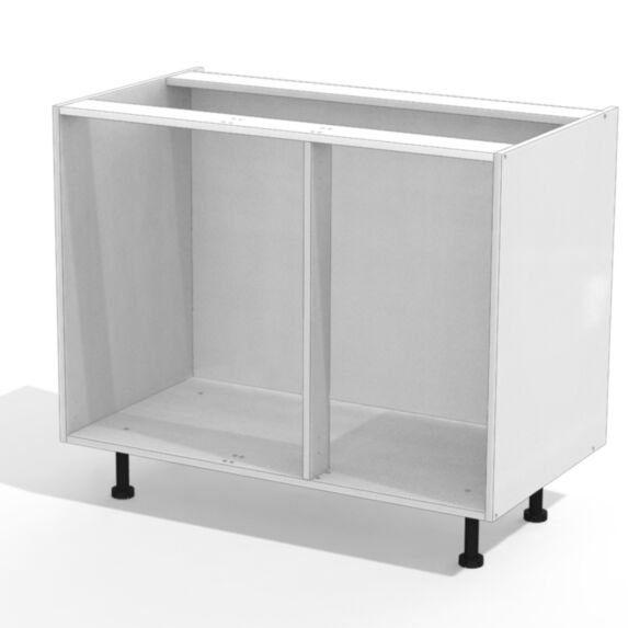 Caisson meuble cuisine bas angle 16mm 715x1000mm Blanc universel