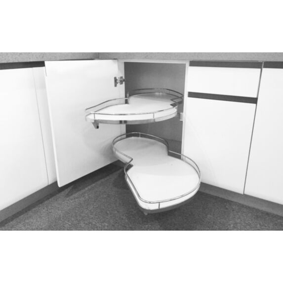 Aménagement d'angle 2 plateaux ouverture droite meuble 100cm