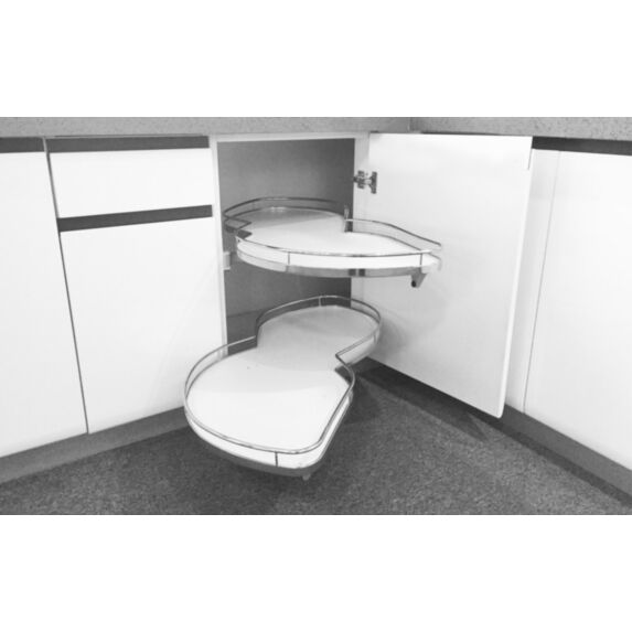 Aménagement d'angle 2 plateaux ouverture gauche meuble 100cm