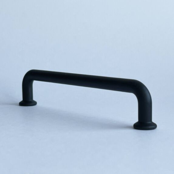 Poignée tube cintré meuble de cuisine 14,5cm noir mat
