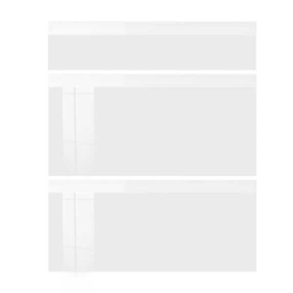 Façace 3 tiroirs cuisine Artika Blanc laqué brillant 71x59,7x1,8cm