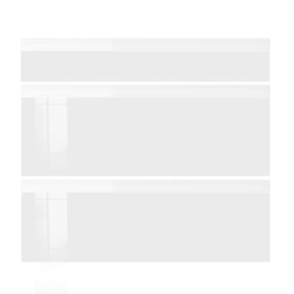 Façace 3 tiroirs cuisine Artika Blanc laqué brillant 71x79,7x1,8cm