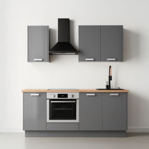 Joue Torino stratifiée anthracite brillant 1426x580 pleine - RBSISTEMS