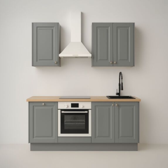 Joue Liath MDF revêtu PVC gris 42,8x32cm pleine - RBSISTEMS