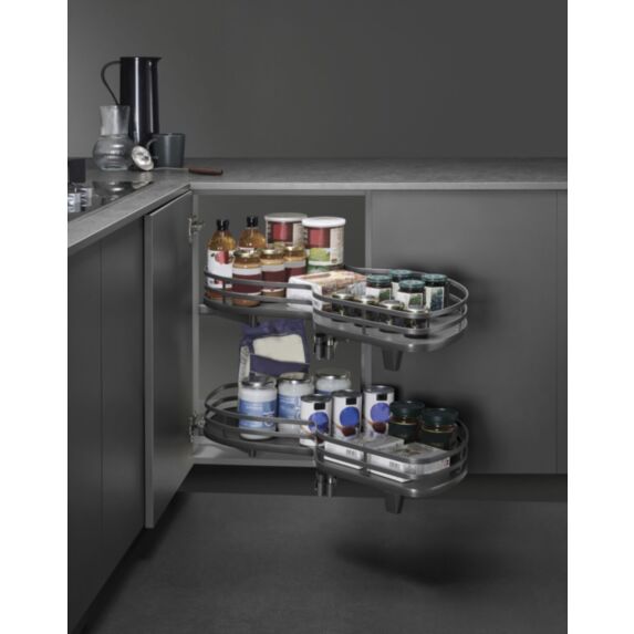 Kit Haricot 2 plateaux droit angle bas 1000 noir - RBSISTEMS