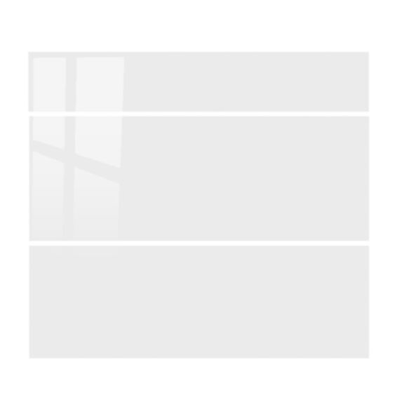 Façade Klar blanc brillant 713x800 3 tiroirs - RBSISTEMS