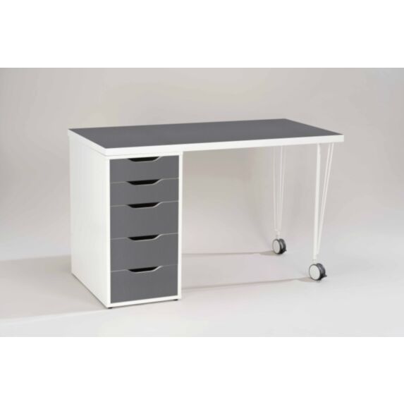 Adhésif effet matiere 1m5 0,675cm cuir anthracite